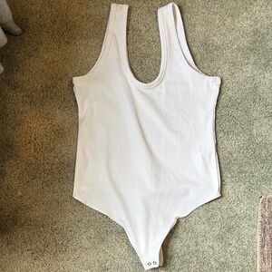 Abercrombie Scoop Neck Sleeveless Ribbed Bodysuit